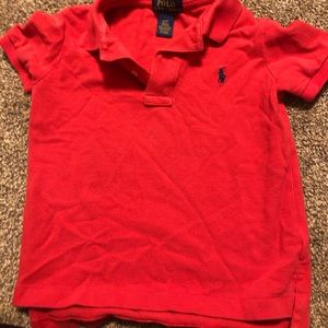 Boy short sleeve button down polo